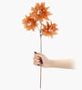 Set Of 2 Orange Plastic 2 Sticks Dahlia Artificial Flowers