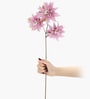 Set Of 2 Pink Plastic 2 Sticks Dahlia Artificial Flowers