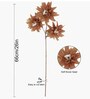 Set Of 2 Brown Plastic 2 Sticks Dahlia Artificial Flowers
