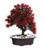 Artificial 3 Branched Tree with Red Leaves and Pot