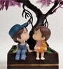Artificial Bonsai Plastic Trees With Cute Couple