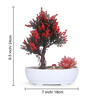 Artificial Bonsai Tree with Red Cactus