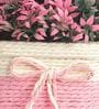 Plastic Artificial Bush With Small Pink Leaves With Pot Artificial Plants
