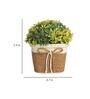 Plastic Artificial Bush With Small Yellow Leaves With Pot Artificial Plants