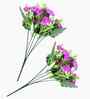 Set Of 2 Purple Plastic Carnation Artificial Flowers