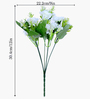 Set Of 2 White Plastic Carnation Artificial Flowers