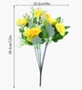 Set Of 2 Yellow Plastic Carnation Artificial Flowers