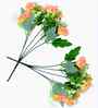 Set Of 2 Peach Plastic Carnation Artificial Flowers