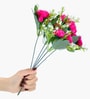 Set Of 2 Pink Plastic Carnation Artificial Flowers