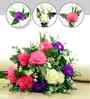 Multicolor Plastic 2 Sticks Chrysanthemum 14 Flowers Artificial Flowers