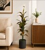 Green Fabric Artificial Croton Plant with Pot