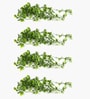 Set Of 4 Green Plastic Vine Plant Leaves Artificial Plants