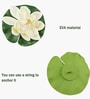 Set Of 6 White Plastic Floating Foam Lotus Artificial Flowers