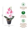 Pink Artificial Flowers with Pot Indoor