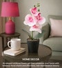 Pink Artificial Flowers with Pot Indoor