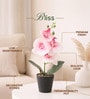 Pink Artificial Flowers with Pot Indoor