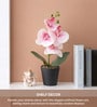 Pink Artificial Flowers with Pot Indoor