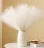Set Of 3 White Plastic Pampas Grass Sticks Artificial Flowers