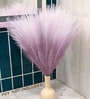 Set Of 6 Purple Plastic Pampas Grass Sticks Artificial Flowers