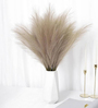 Set Of 6 Brown Plastic Pampas Grass Sticks Artificial Flowers