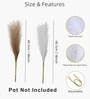Set Of 6 Multicolor Plastic Pampas Grass Sticks Artificial Flowers