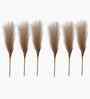Set Of 6 Brown Plastic Pampas Grass Sticks Artificial Flowers