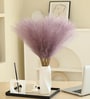 Set Of 3 Purple Plastic Pampas Grass Sticks Artificial Flowers
