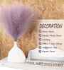 Set Of 6 Purple Plastic Pampas Grass Sticks Artificial Flowers