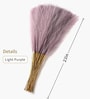 Set Of 3 Purple Plastic Pampas Grass Sticks Artificial Flowers