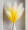 Set Of 3 Yellow Plastic Pampas Grass Sticks Artificial Flowers