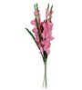 Pink Fabric Artificial Glady Flower Stem, Set of 4