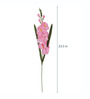 Pink Fabric Artificial Glady Flower Stem, Set of 4