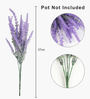 Set Of 6 Purple Plastic Uv Resistant Artificial Flowerss Plants
