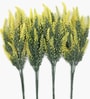 Set Of 4 Yellow Plastic Uv Resistant Artificial Flowerss Plants