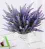 Set Of 6 Purple Plastic Uv Resistant Artificial Flowerss Plants