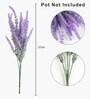Set Of 4 Purple Plastic Uv Resistant Artificial Flowerss Plants
