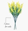 Set Of 2 Yellow Plastic Lily Of The Valley Artificial Flowers