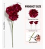Red Plastic 2 Sticks Long Chrysanthemum Branches Artificial Flowers Bunch