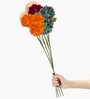Set Of 4 Multicolor Plastic 2 Sticks Long Chrysanthemum Branches Artificial Flowers Bunch