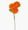Orange Plastic 2 Sticks Long Chrysanthemum Branches Artificial Flowers Bunch