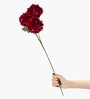 Red Plastic 2 Sticks Long Chrysanthemum Branches Artificial Flowers Bunch