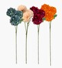 Set Of 4 Multicolor Plastic 2 Sticks Long Chrysanthemum Branches Artificial Flowers Bunch