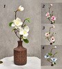 Brown Fabric Artificial Magnolia Flower Stick