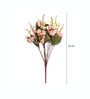 Multicolour Fabric & Plastic Mini Rose Bunch Artificial Flowers