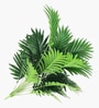 Set Of 4 Green Plastic Palm Plants Artificial Plants