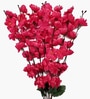 Set Of 2 Red Plastic 22 Inch Peach Blossom Artificial Flowers Bunch