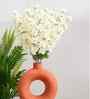 Set Of 2 White Plastic 22 Inch Peach Blossom Artificial Flowers Bunch