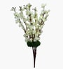 Set Of 2 White Plastic 22 Inch Peach Blossom Artificial Flowers Bunch