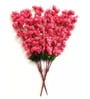 Set Of 2 Red Plastic 22 Inch Peach Blossom Artificial Flowers Bunch
