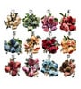 Pink & Purple Fabric Artificial Peony Flower Bunch
